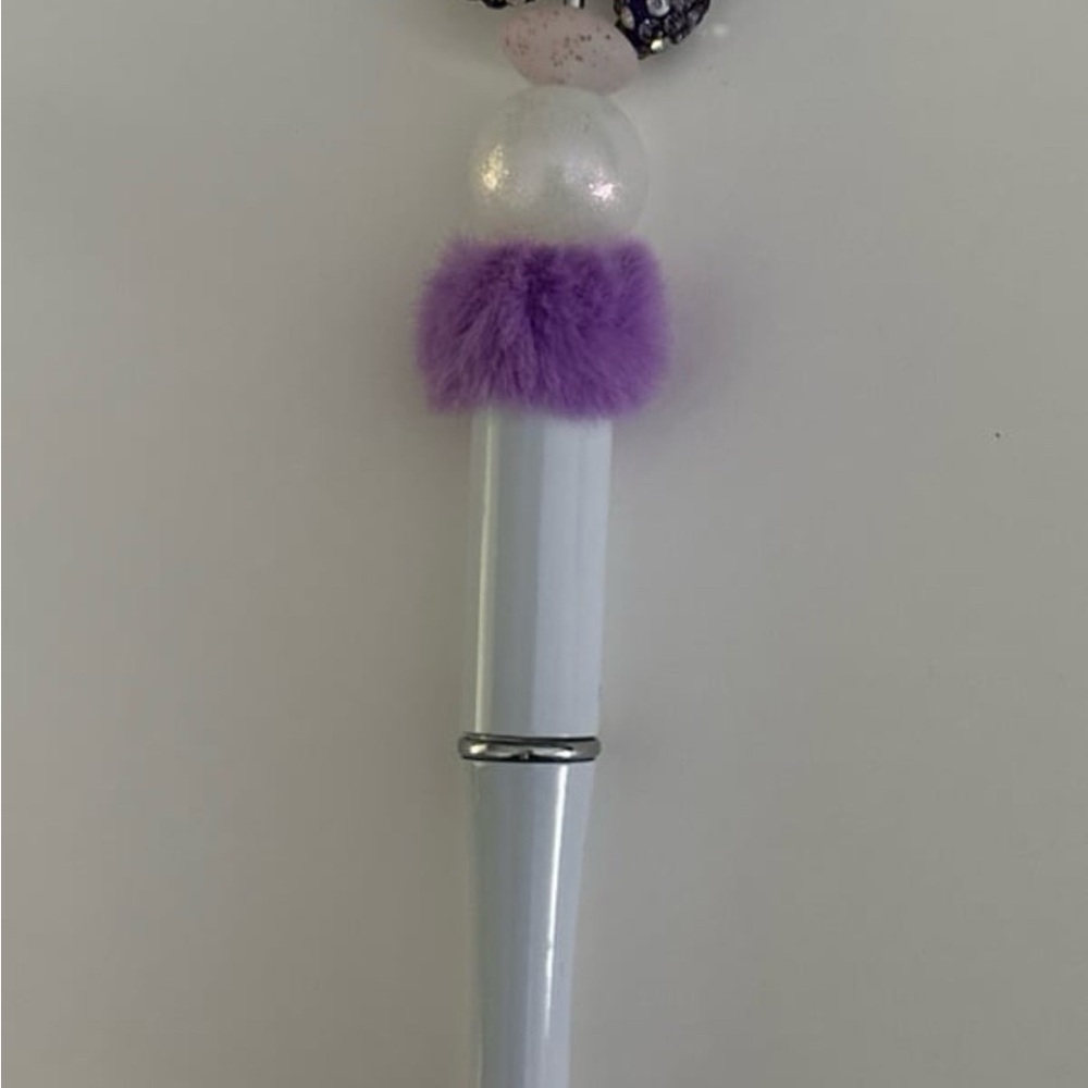 Purple and White refillable ballpoint pen